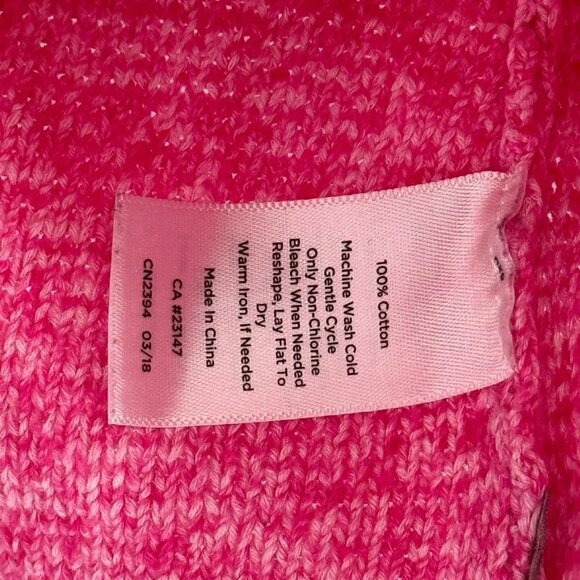 T by Talbots Pink Sweater Womens Large t Cotton Knit Pullover 3/4 Sleeve - Picture 6 of 11